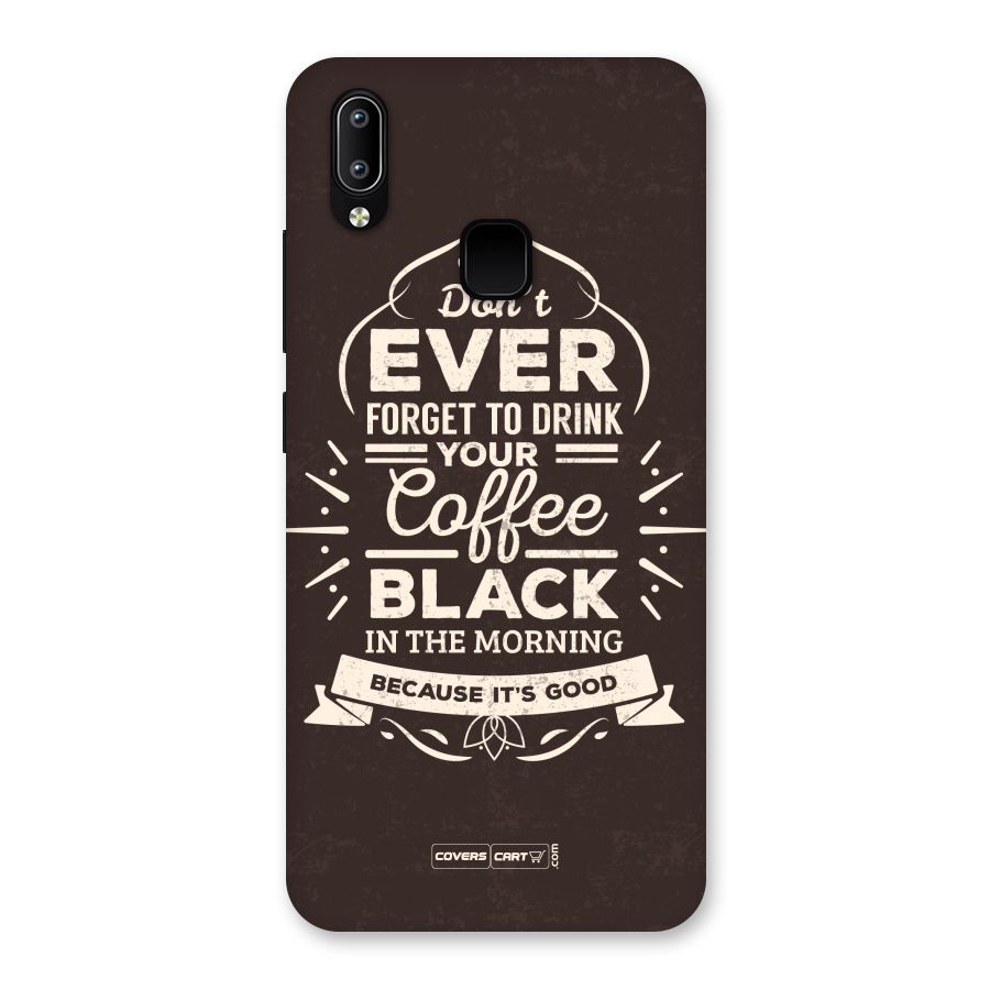 Morning Coffee Love Back Case for Vivo Y93