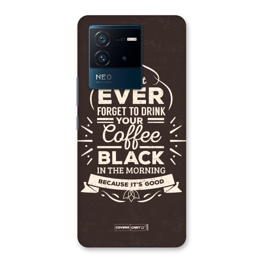 Morning Coffee Love Back Case for Vivo iQOO Neo 6 5G