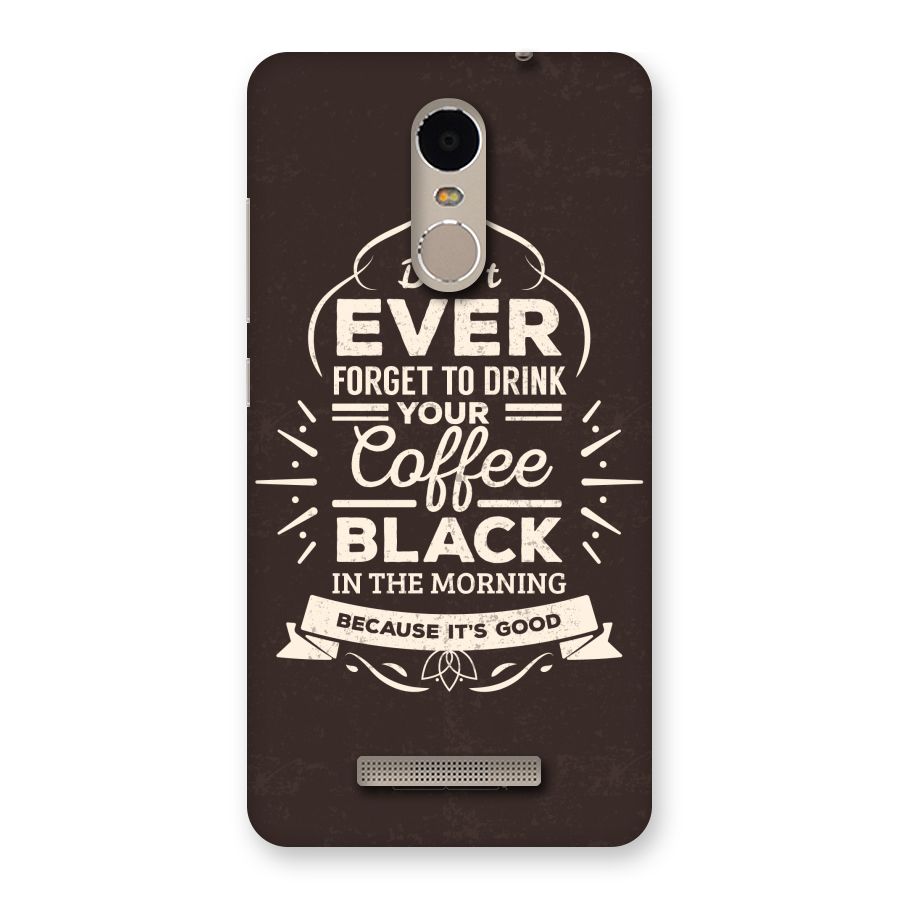 Morning Coffee Love Back Case for Xiaomi Redmi Note 3