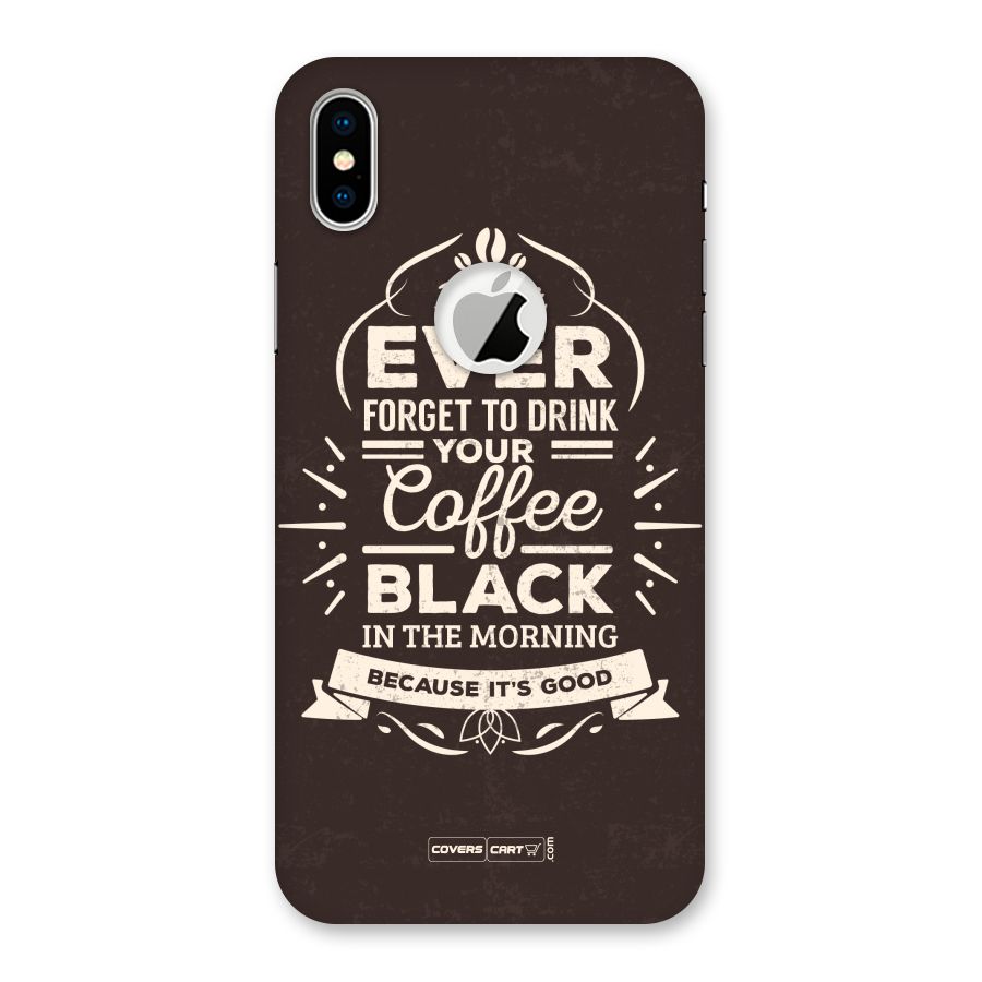 Morning Coffee Love Back Case for iPhone X Logo Cut