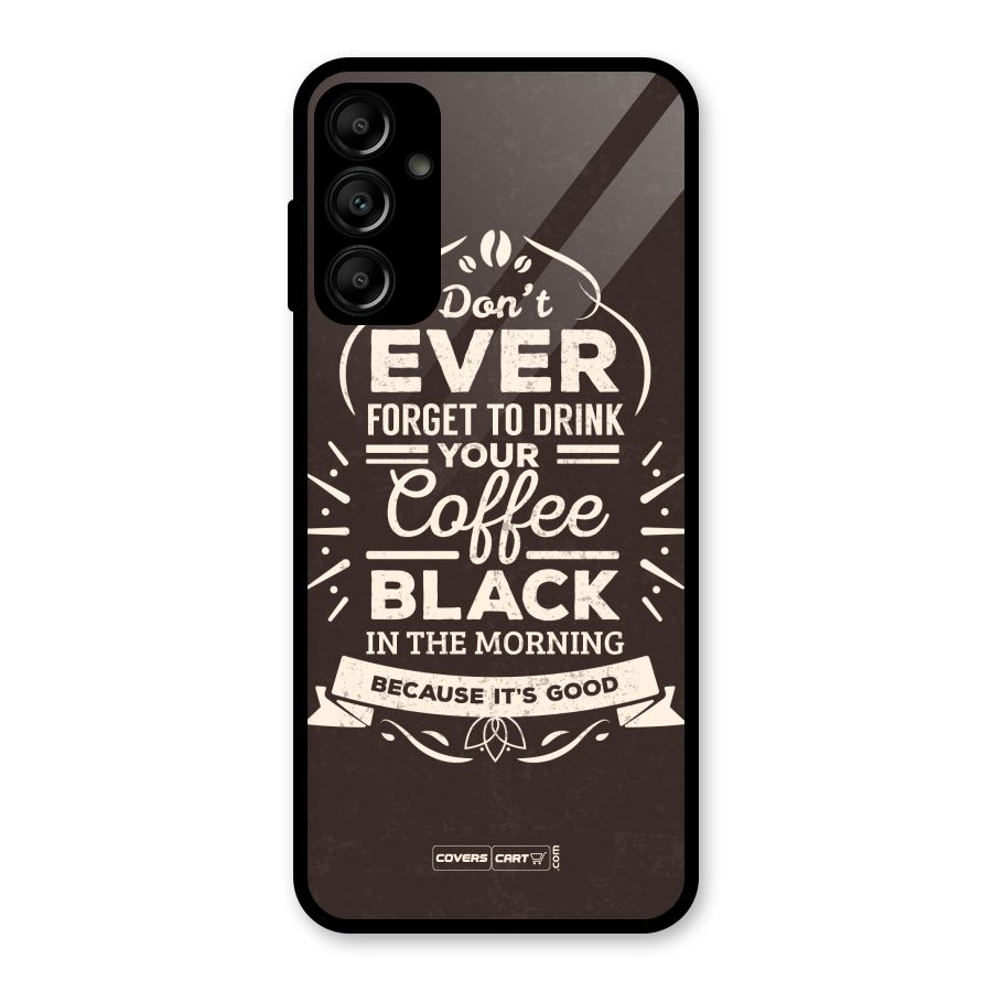 Morning Coffee Love Glass Back Case for Galaxy A14 5G