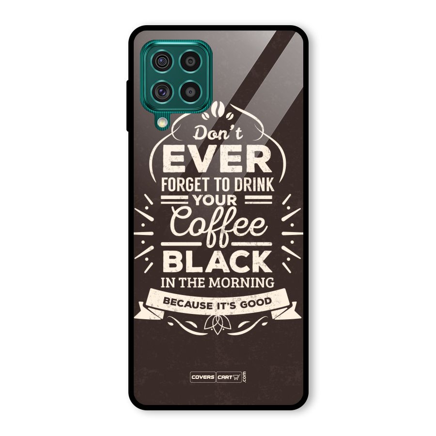 Morning Coffee Love Glass Back Case for Galaxy F62