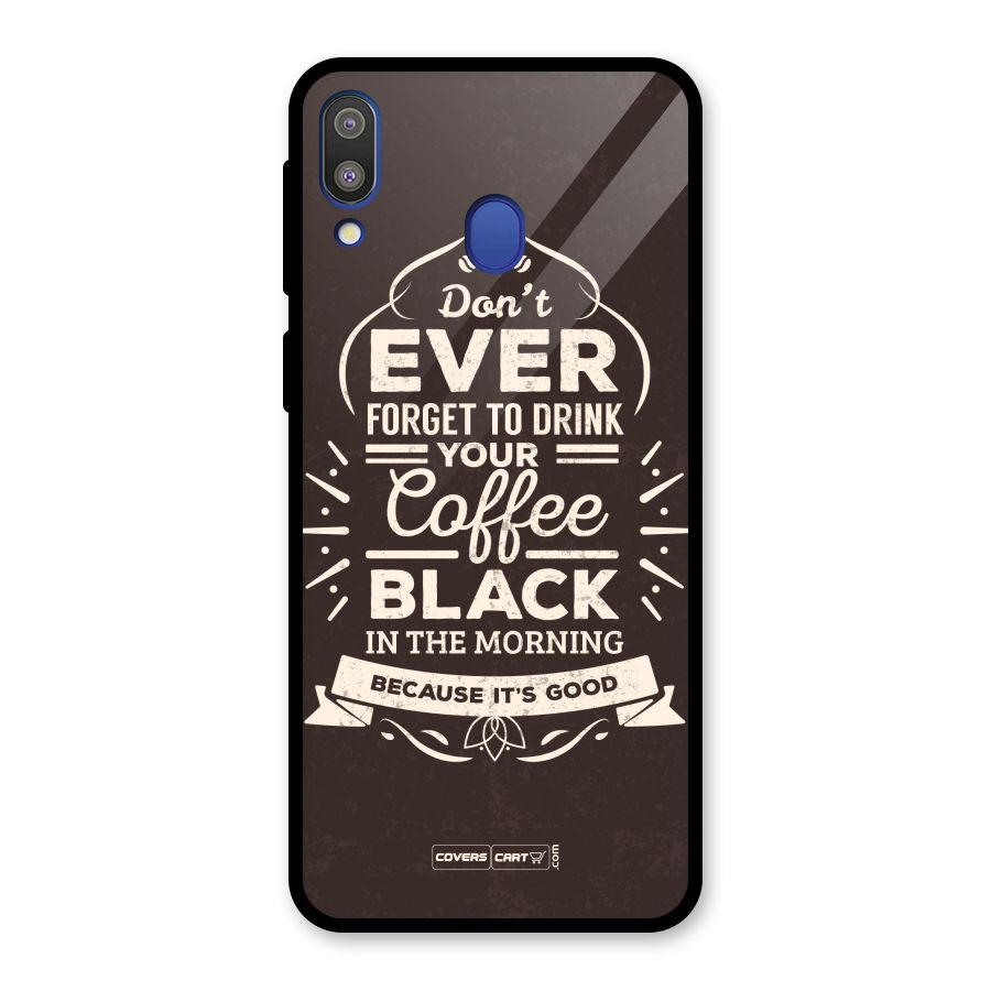 Morning Coffee Love Glass Back Case for Galaxy M20