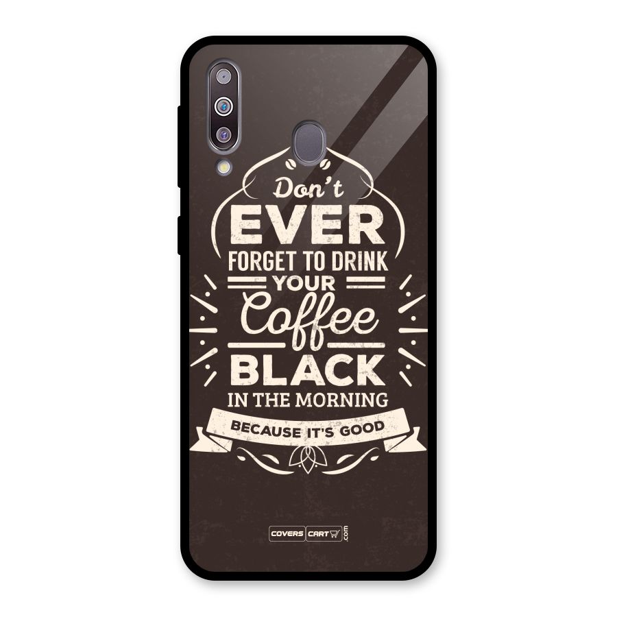 Morning Coffee Love Glass Back Case for Galaxy M30