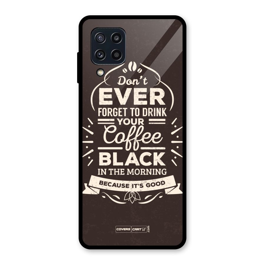 Morning Coffee Love Glass Back Case for Galaxy M32