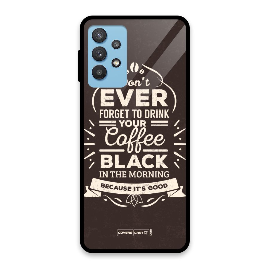 Morning Coffee Love Glass Back Case for Galaxy M32 5G