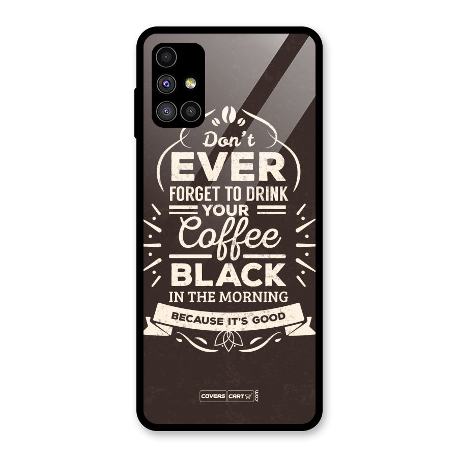 Morning Coffee Love Glass Back Case for Galaxy M51
