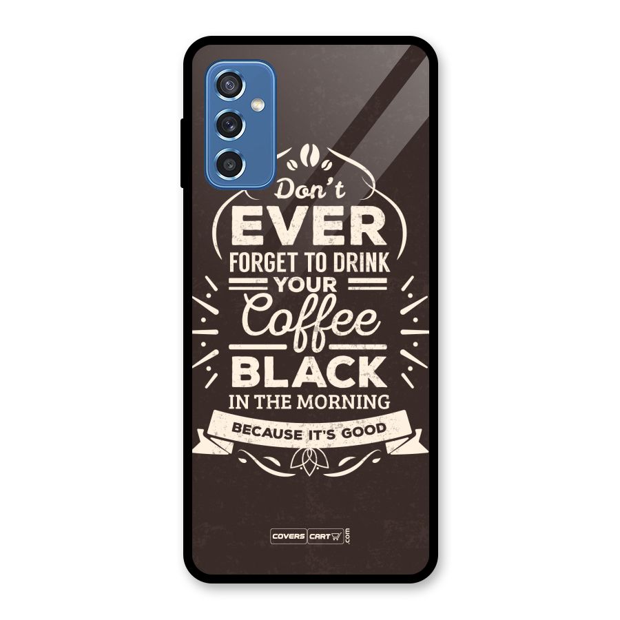 Morning Coffee Love Glass Back Case for Galaxy M52 5G