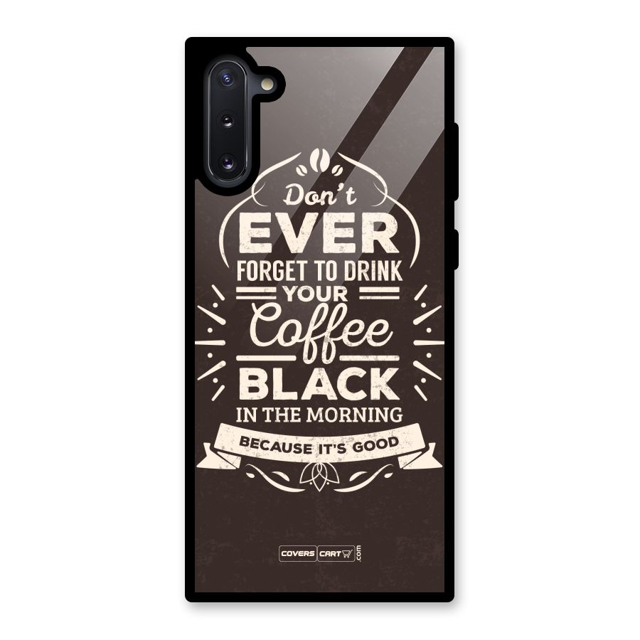 Morning Coffee Love Glass Back Case for Galaxy Note 10