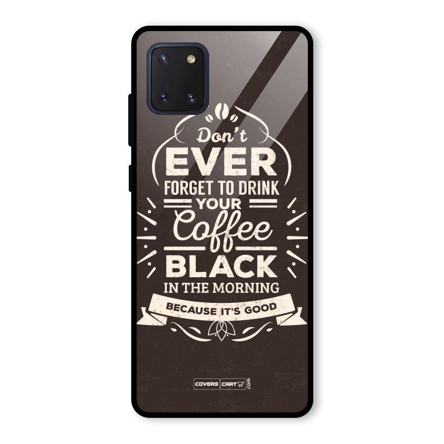 Morning Coffee Love Glass Back Case for Galaxy Note 10 Lite