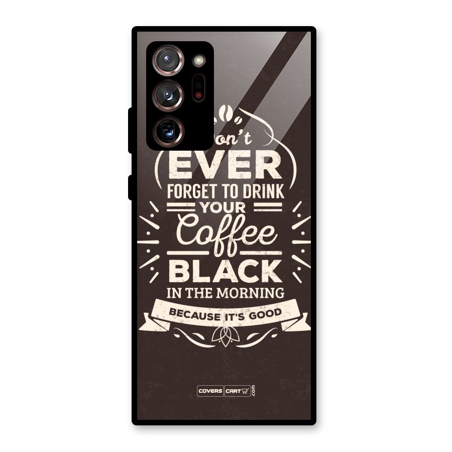 Morning Coffee Love Glass Back Case for Galaxy Note 20 Ultra