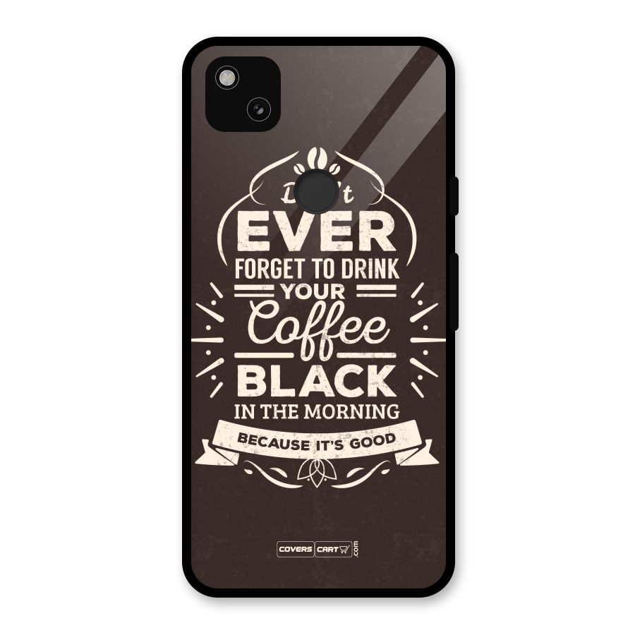 Morning Coffee Love Glass Back Case for Google Pixel 4a