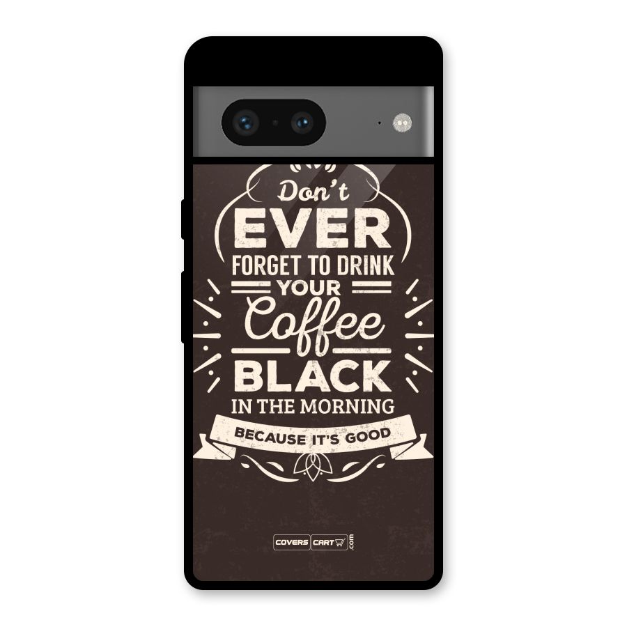 Morning Coffee Love Glass Back Case for Google Pixel 7