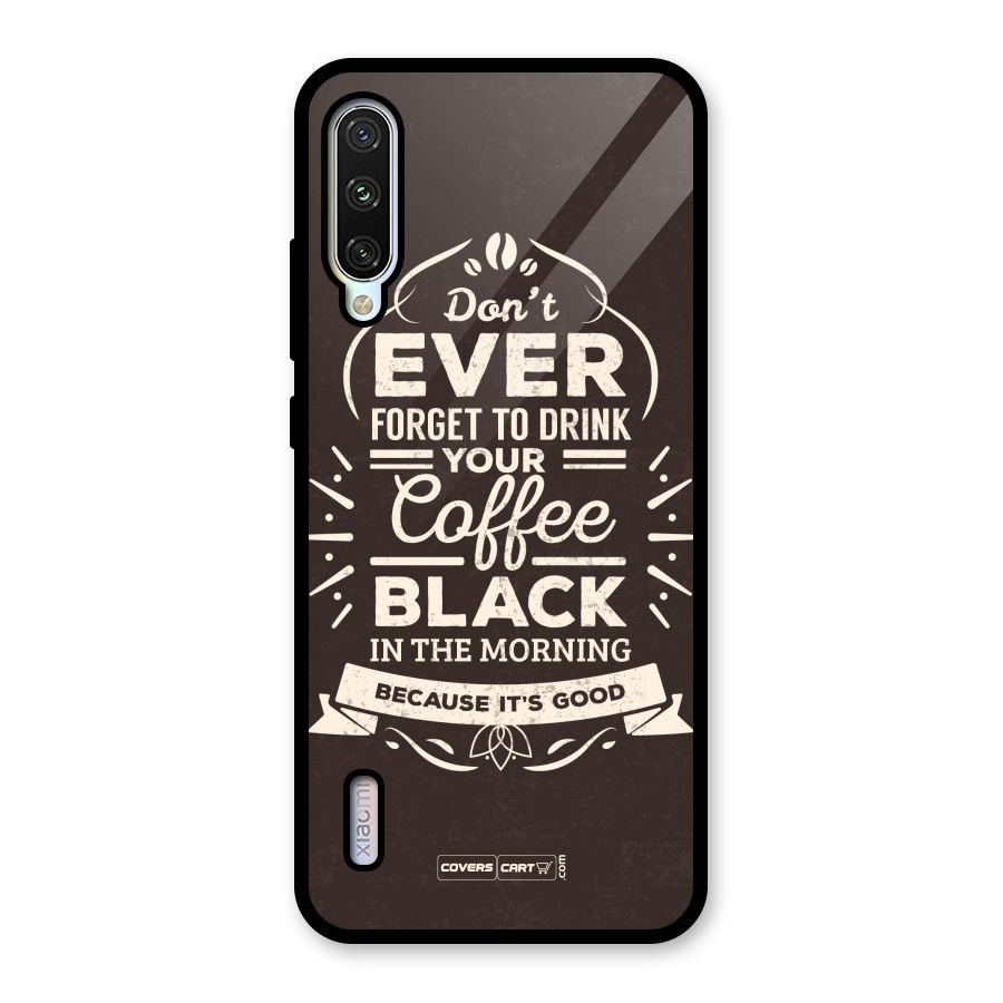Morning Coffee Love Glass Back Case for Mi A3