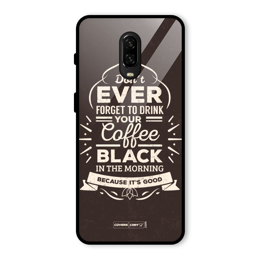 Morning Coffee Love Glass Back Case for OnePlus 6T