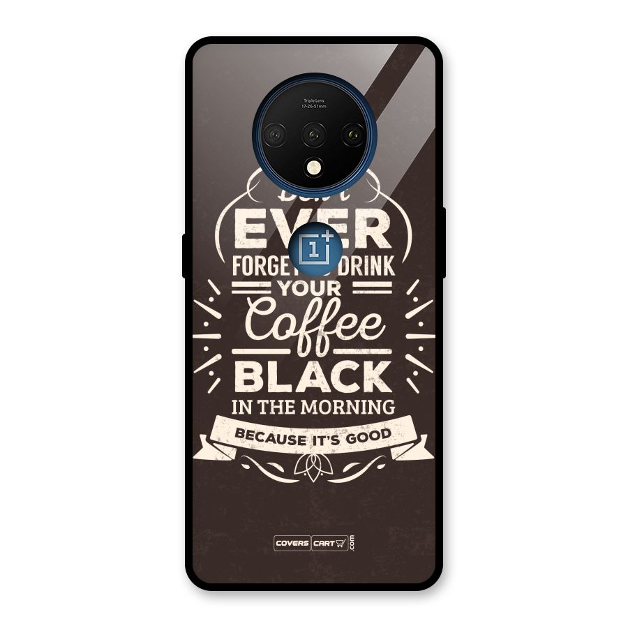 Morning Coffee Love Glass Back Case for OnePlus 7T