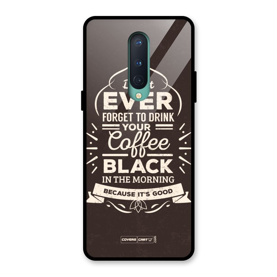 Morning Coffee Love Glass Back Case for OnePlus 8