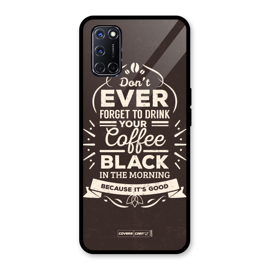 Morning Coffee Love Glass Back Case for Oppo A52