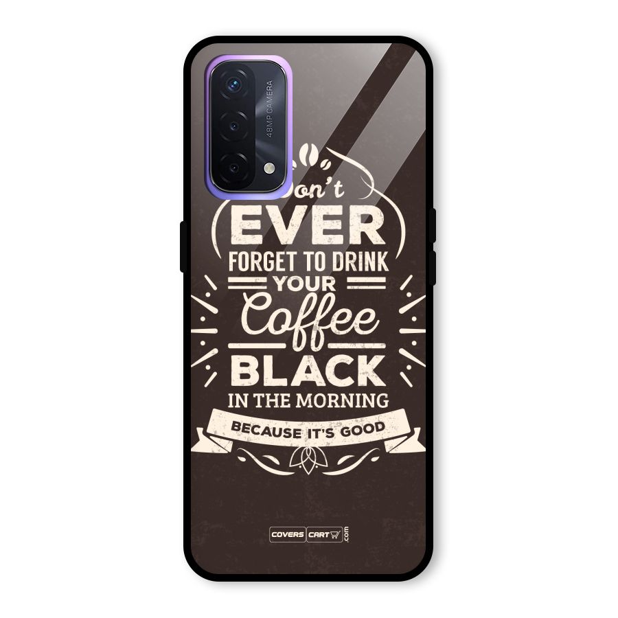 Morning Coffee Love Glass Back Case for Oppo A74 5G
