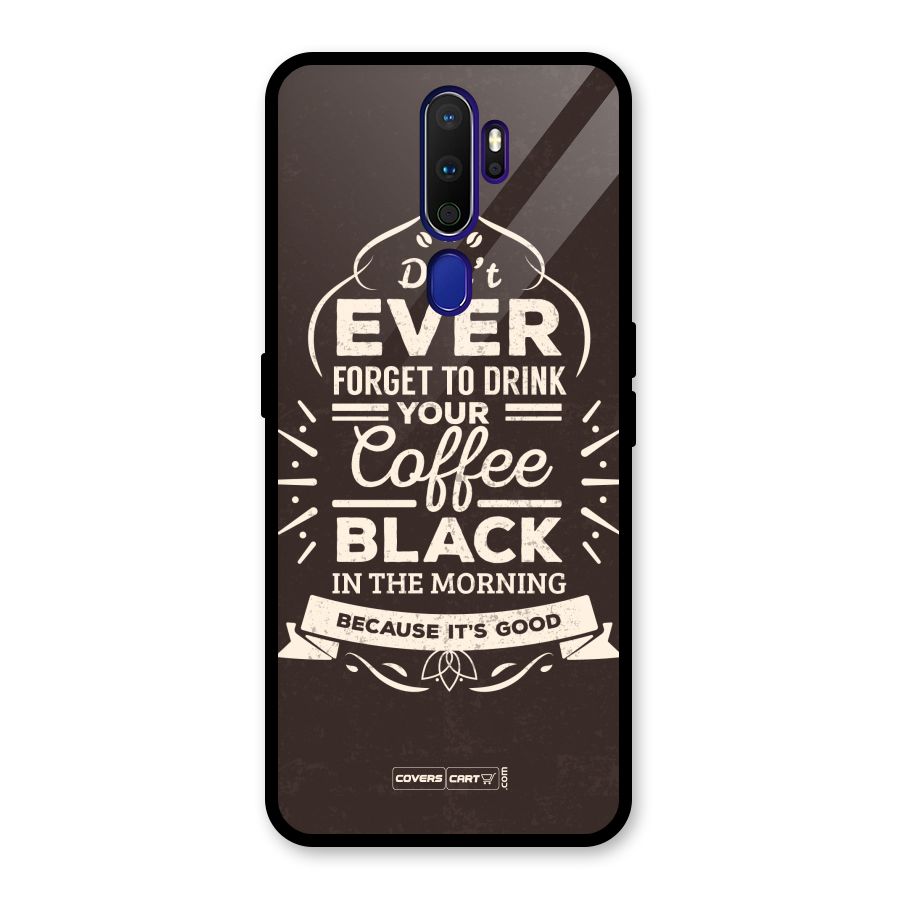 Morning Coffee Love Glass Back Case for Oppo A9 (2020)