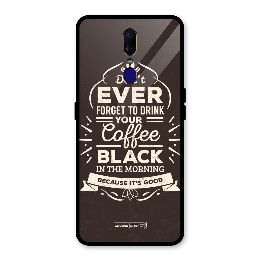 Morning Coffee Love Glass Back Case for Oppo F11