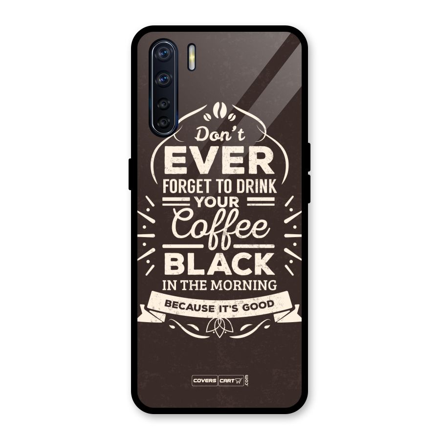 Morning Coffee Love Glass Back Case for Oppo F15