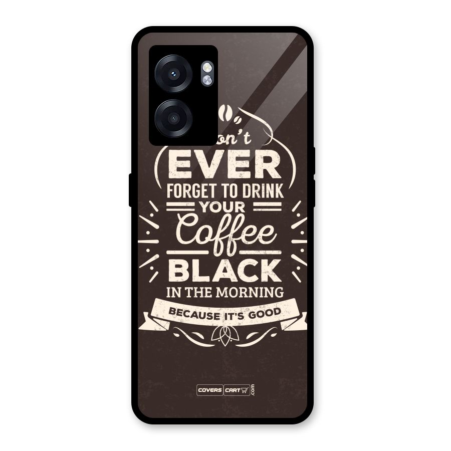 Morning Coffee Love Glass Back Case for Oppo K10 (5G)