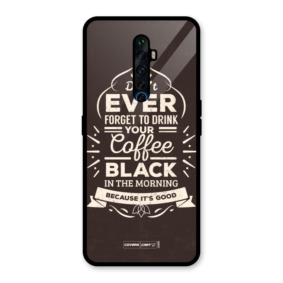 Morning Coffee Love Glass Back Case for Oppo Reno2 F