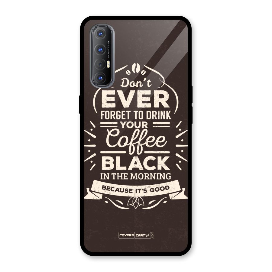 Morning Coffee Love Glass Back Case for Oppo Reno3 Pro