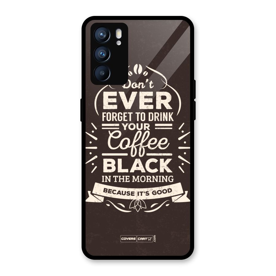 Morning Coffee Love Glass Back Case for Oppo Reno6 5G