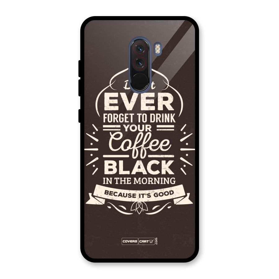 Morning Coffee Love Glass Back Case for Poco F1