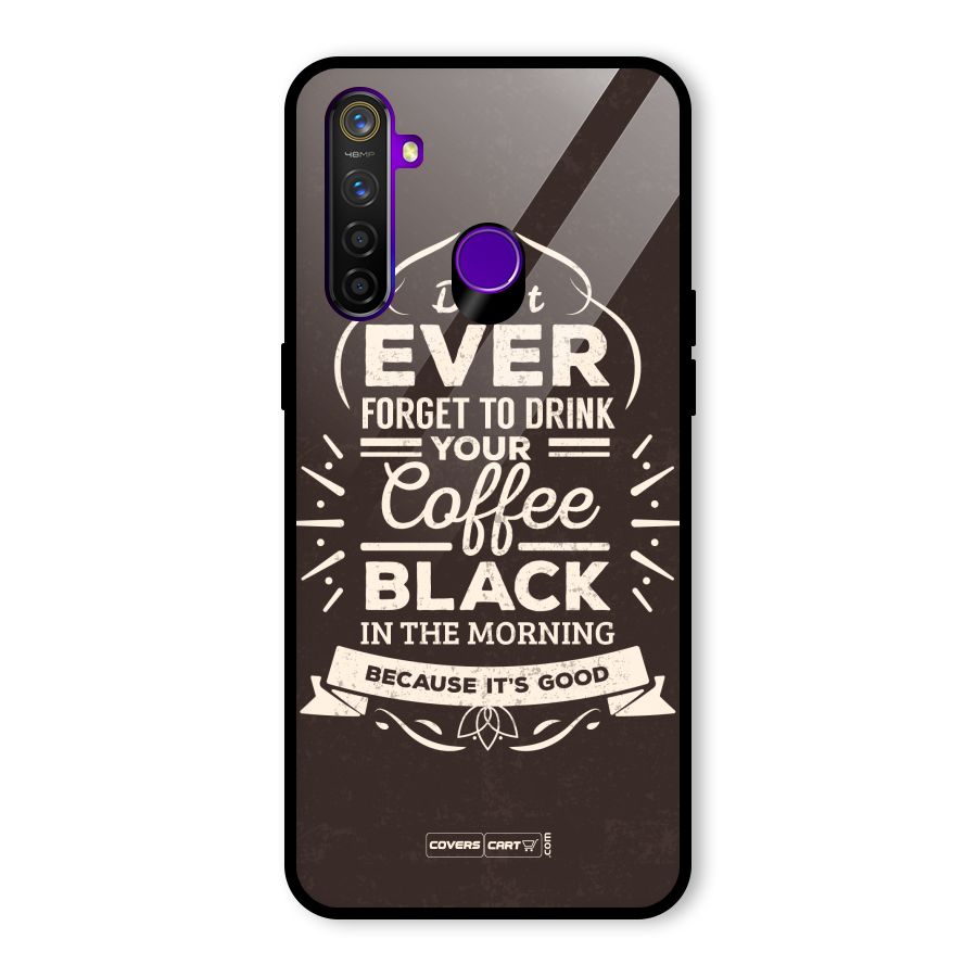 Morning Coffee Love Glass Back Case for Realme 5 Pro