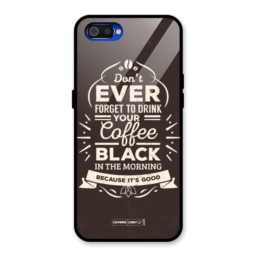 Morning Coffee Love Glass Back Case for Realme C2