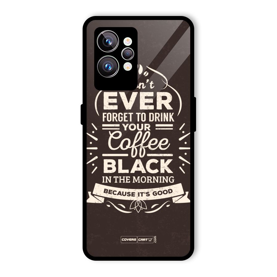 Morning Coffee Love Glass Back Case for Realme GT2 Pro