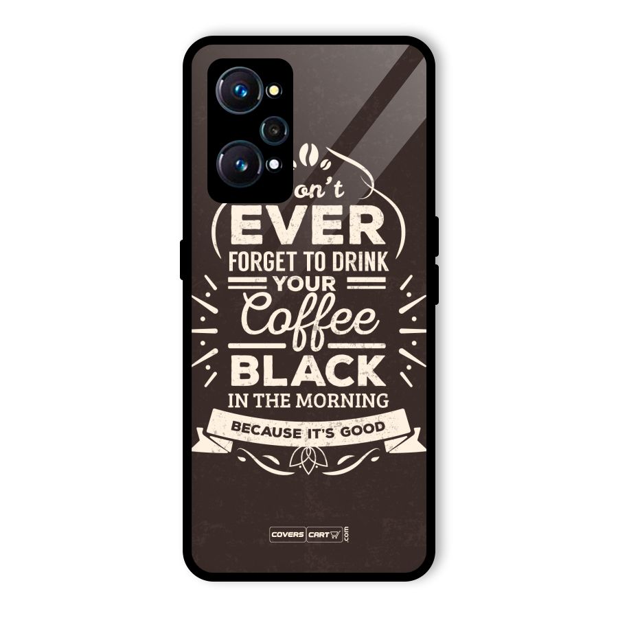 Morning Coffee Love Glass Back Case for Realme GT 2