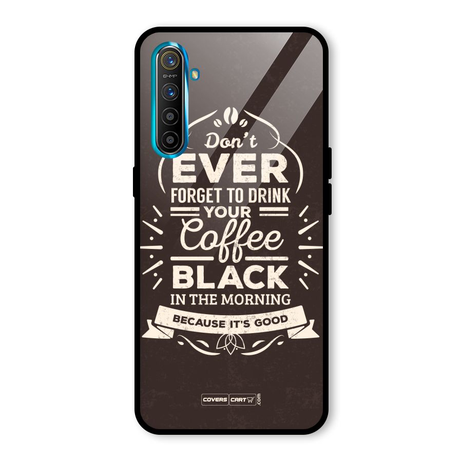 Morning Coffee Love Glass Back Case for Realme X2