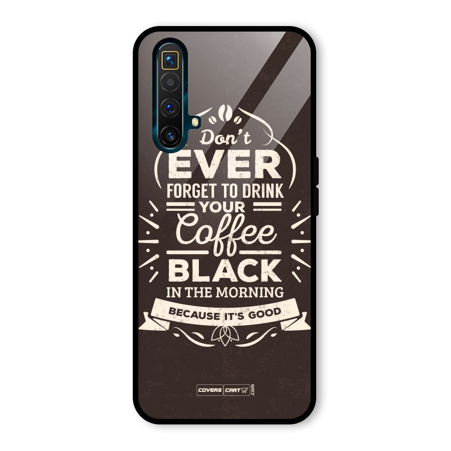 Morning Coffee Love Glass Back Case for Realme X3