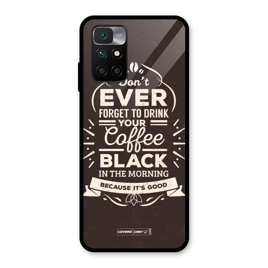 Morning Coffee Love Glass Back Case for Redmi 10 Prime