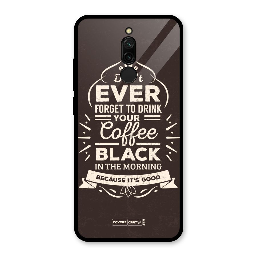 Morning Coffee Love Glass Back Case for Redmi 8