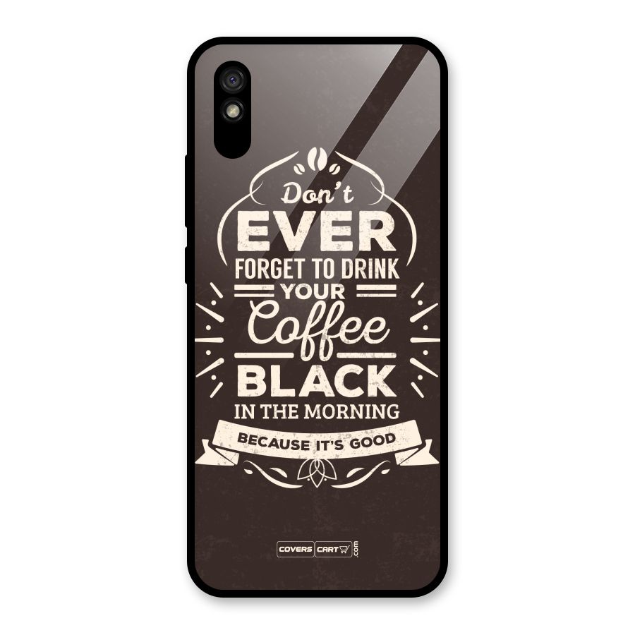 Morning Coffee Love Glass Back Case for Redmi 9A