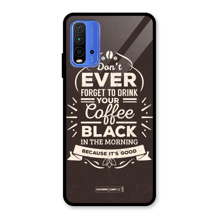 Morning Coffee Love Glass Back Case for Redmi 9 Power