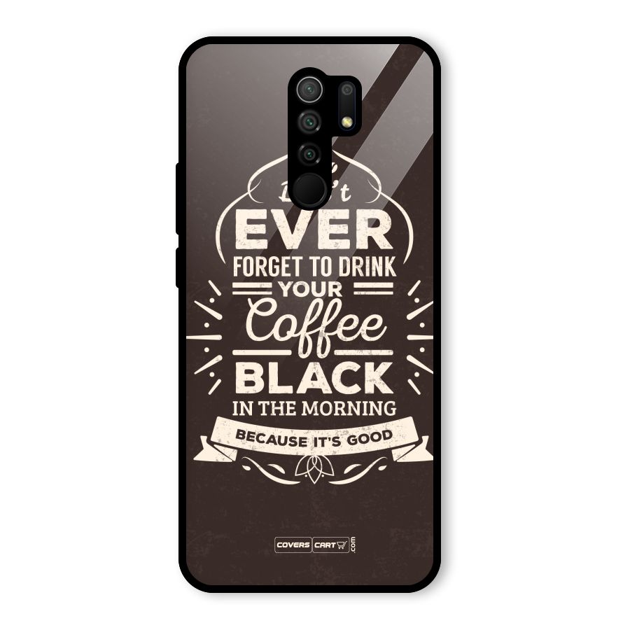 Morning Coffee Love Glass Back Case for Redmi 9 Prime