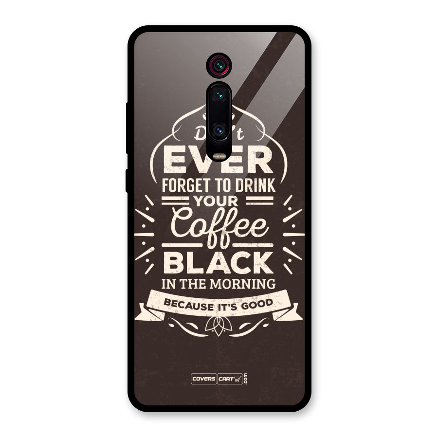 Morning Coffee Love Glass Back Case for Redmi K20