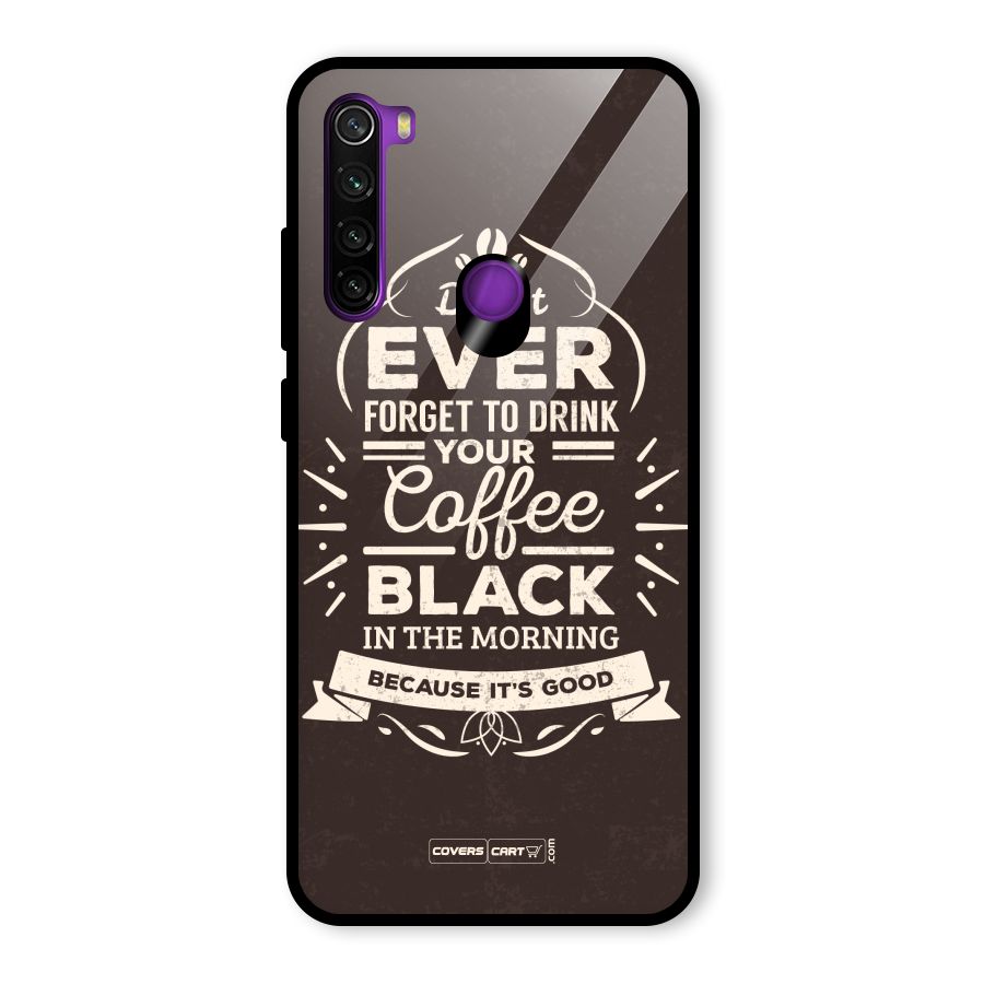 Morning Coffee Love Glass Back Case for Redmi Note 8