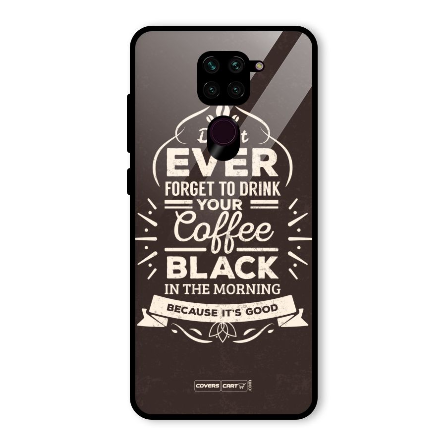 Morning Coffee Love Glass Back Case for Redmi Note 9