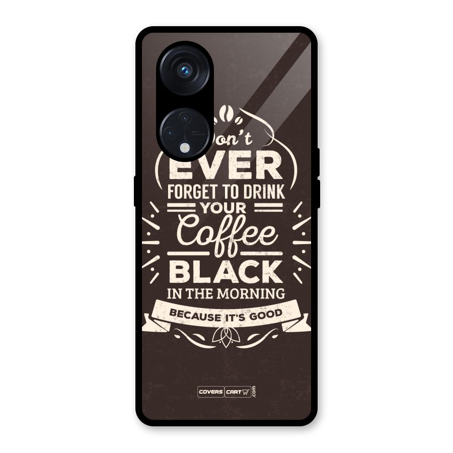 Morning Coffee Love Glass Back Case for Reno8 T 5G