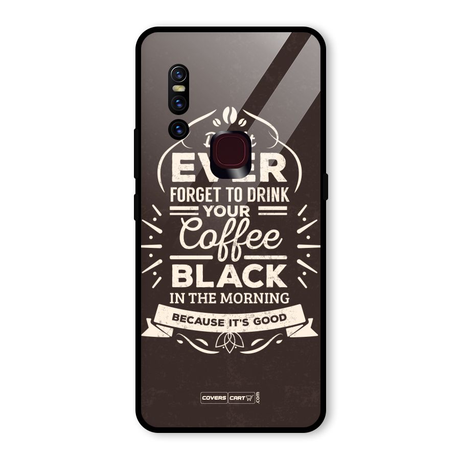Morning Coffee Love Glass Back Case for Vivo V15