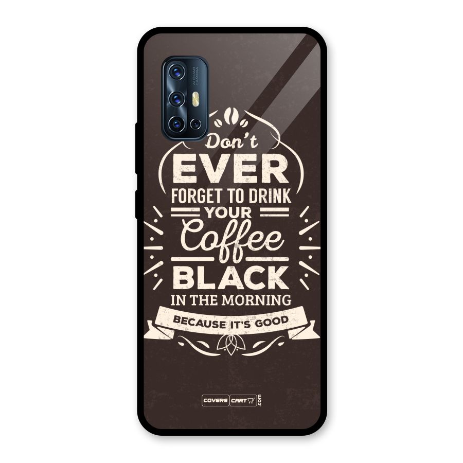 Morning Coffee Love Glass Back Case for Vivo V17