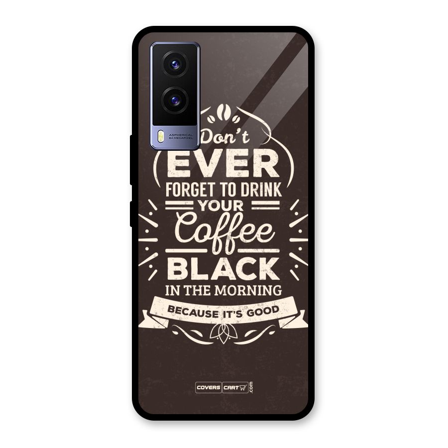 Morning Coffee Love Glass Back Case for Vivo V21e 5G