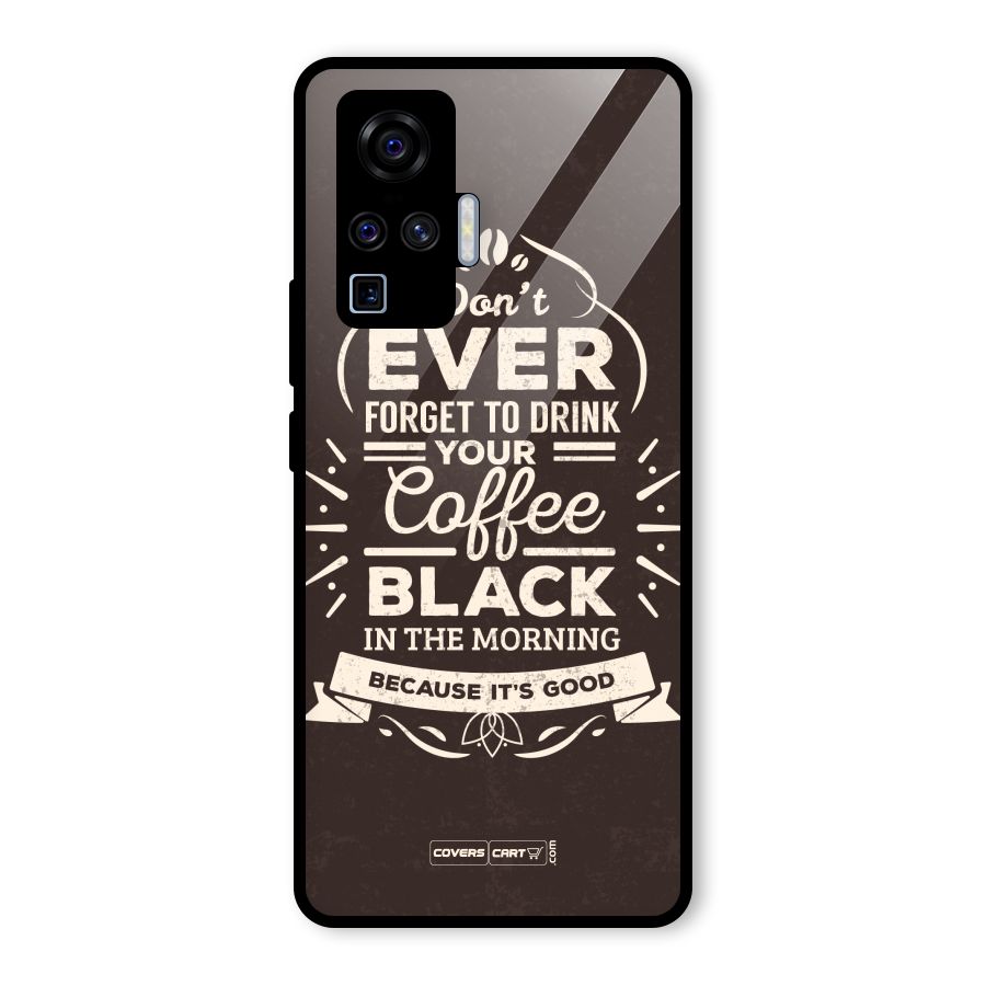 Morning Coffee Love Glass Back Case for Vivo X50 Pro